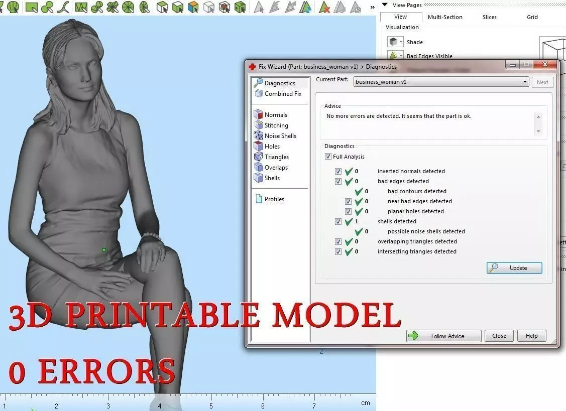 Business Woman Sitting 3D print model