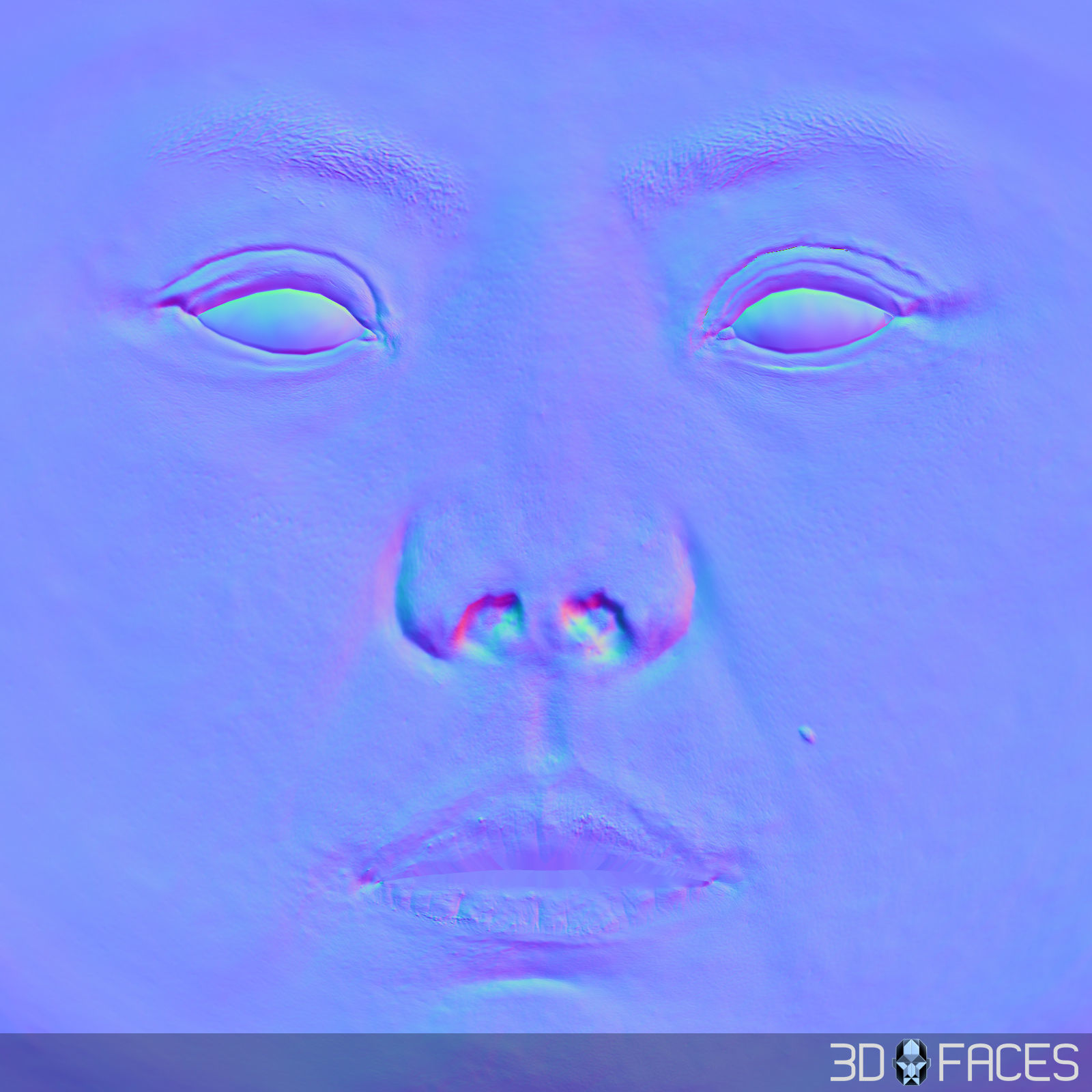 AAA Quality Asian Female Head Scan  Low-poly 3D model_5