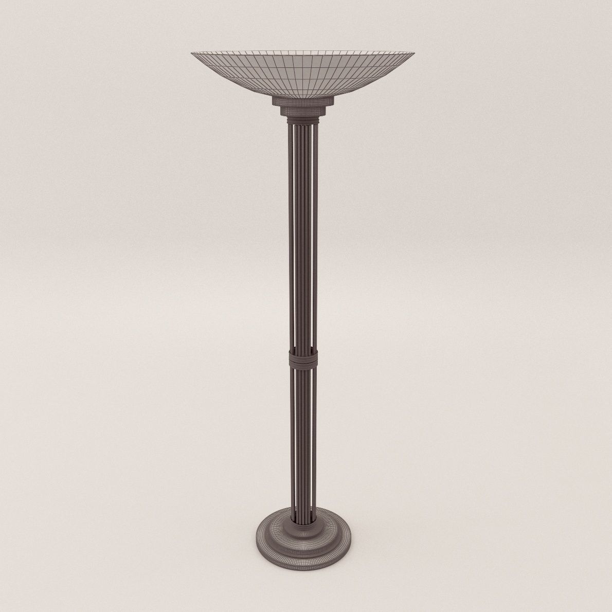 Stand lamp - Art Deco style 3D model_2