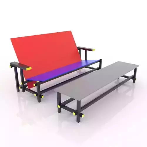 Bench and table - Gerrit Ritveld