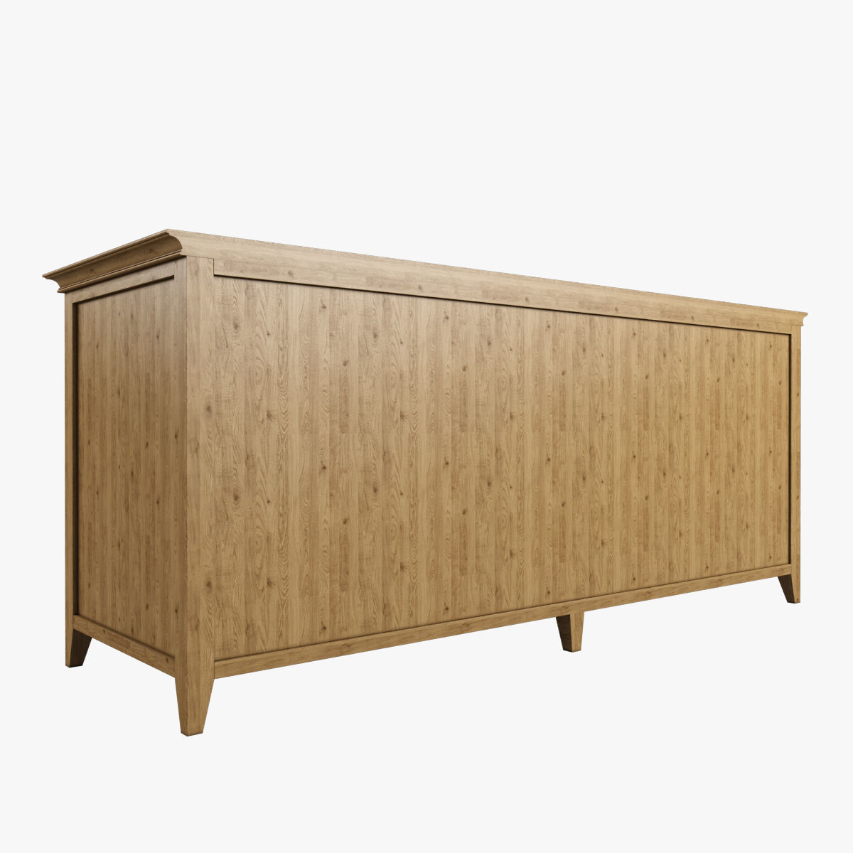 Restoration Hardware Shutter Low Cabinet  Low-poly 3D model_1