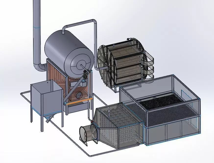 System industrial boiler Free 3D model