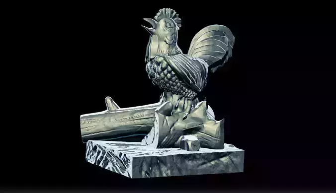 A Cock rooster statue