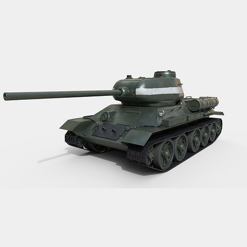 T34-85 Russian Tank WW2 3D model