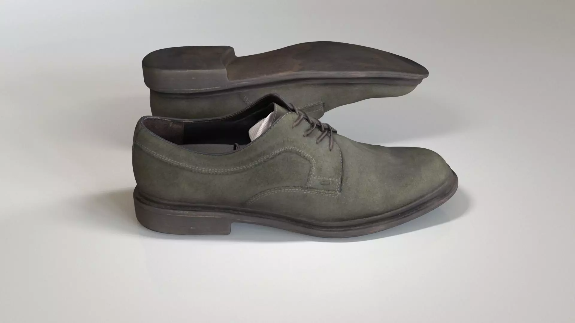Aston Grey Oxford Dress Shoe 3D model