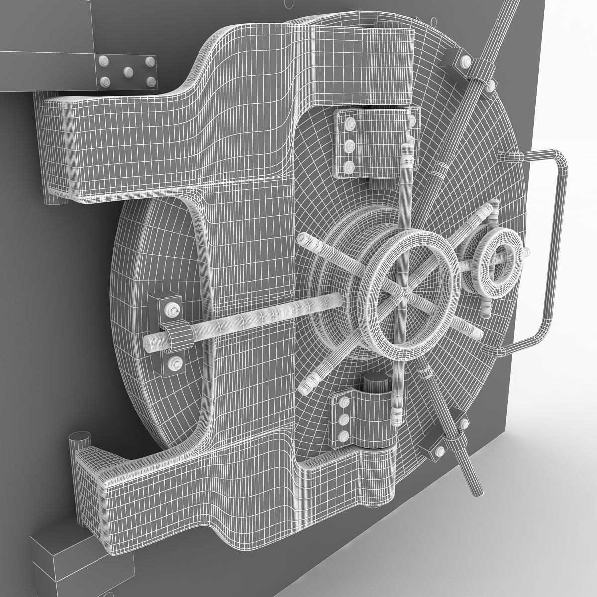 Vault bank 3D model_8