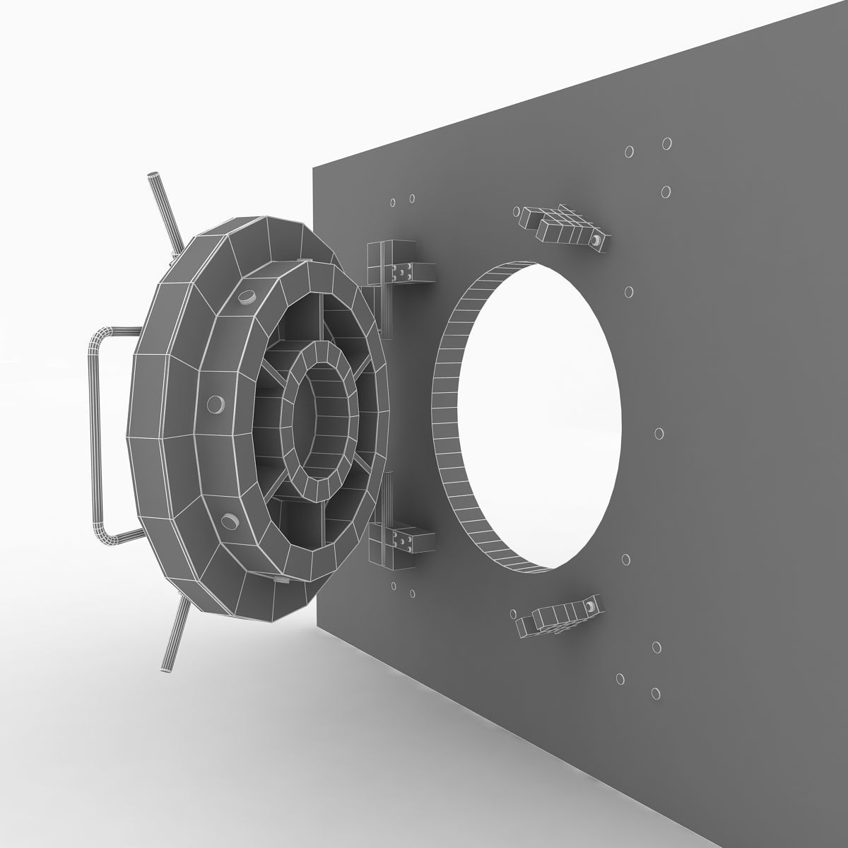 Vault bank 3D model_9