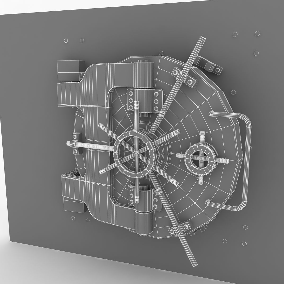 Vault bank 3D model_6