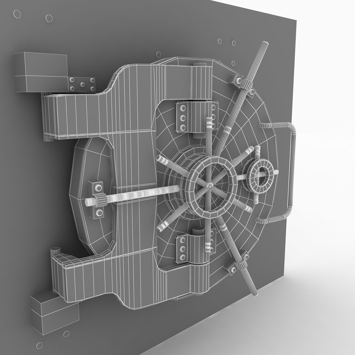 Vault bank 3D model_10