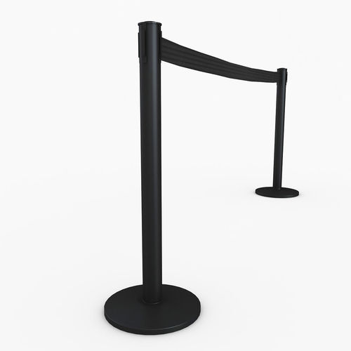 3D Airport Stanchions Black Long 3D model