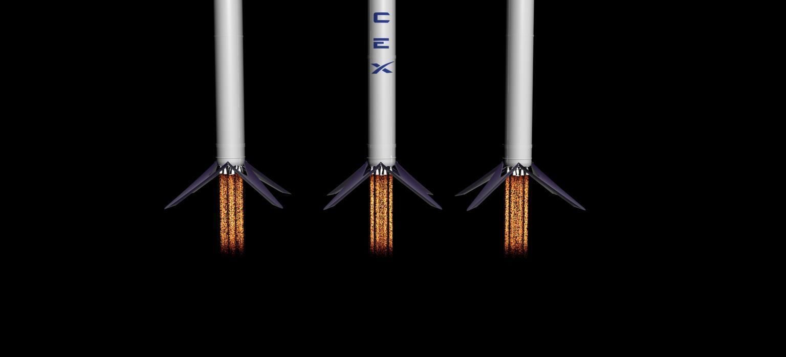 Falcon Heavy Animated 3D model_16