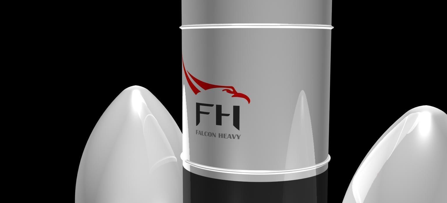 Falcon Heavy Animated 3D model_8