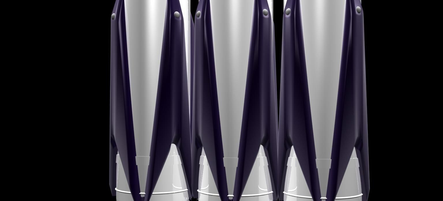 Falcon Heavy Animated 3D model_1