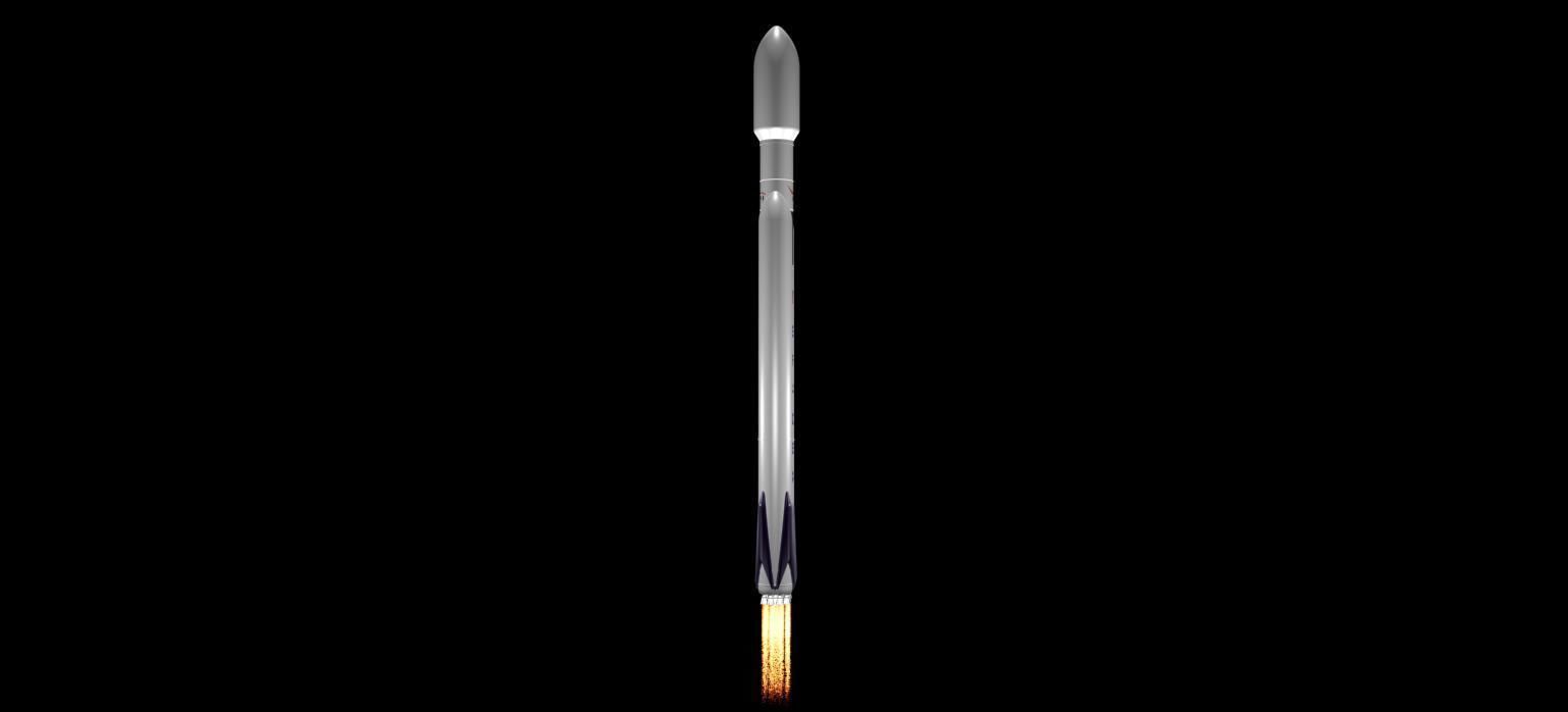 Falcon Heavy Animated 3D model_5