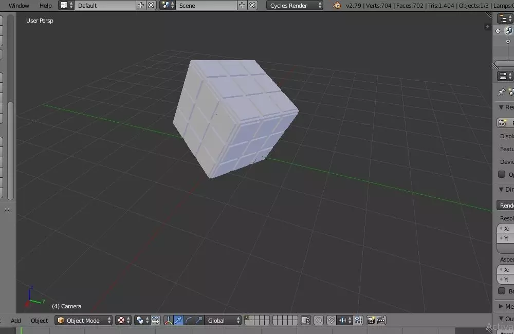 Rubiks Cube Low-poly 3D model_0