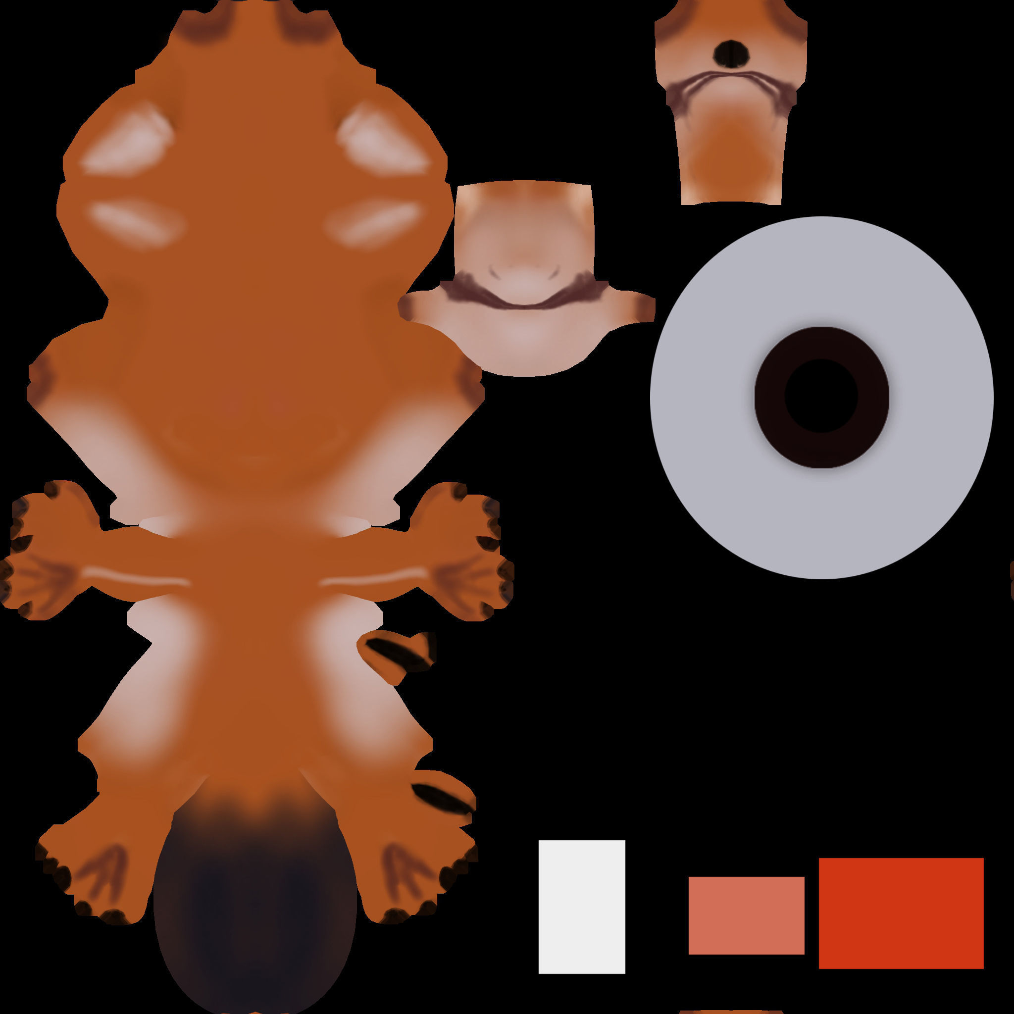 Cartoon jackal 3d model 3D model_3