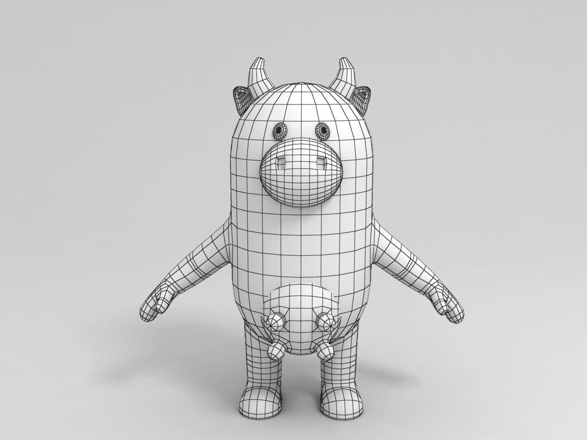 Cow Character 3D model_5