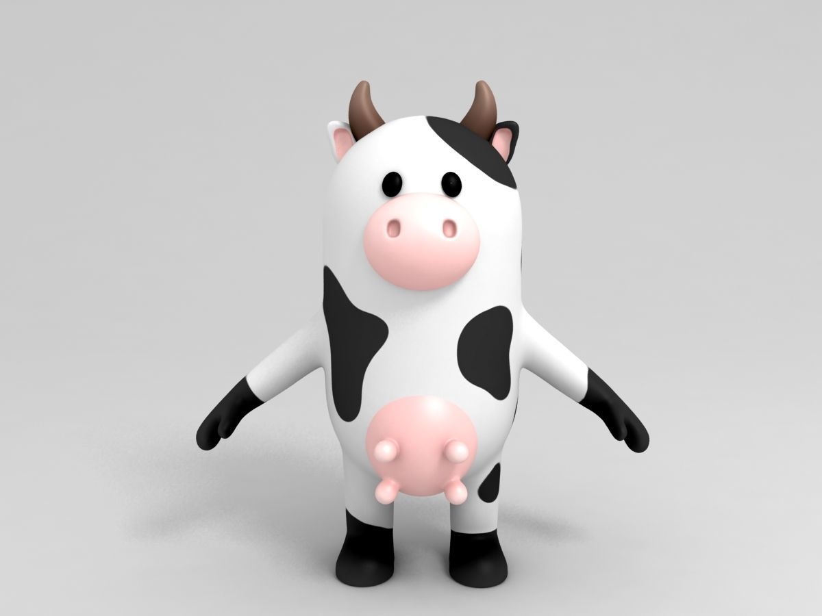 Cow Character 3D model_1