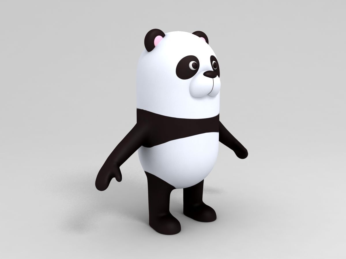 Panda Character 3D model_4
