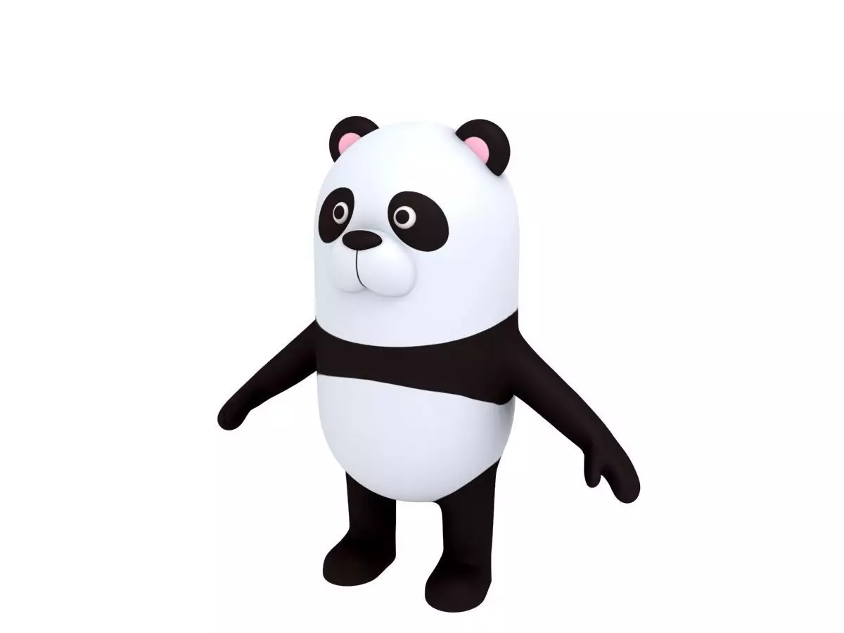 Panda Character 3D model_0
