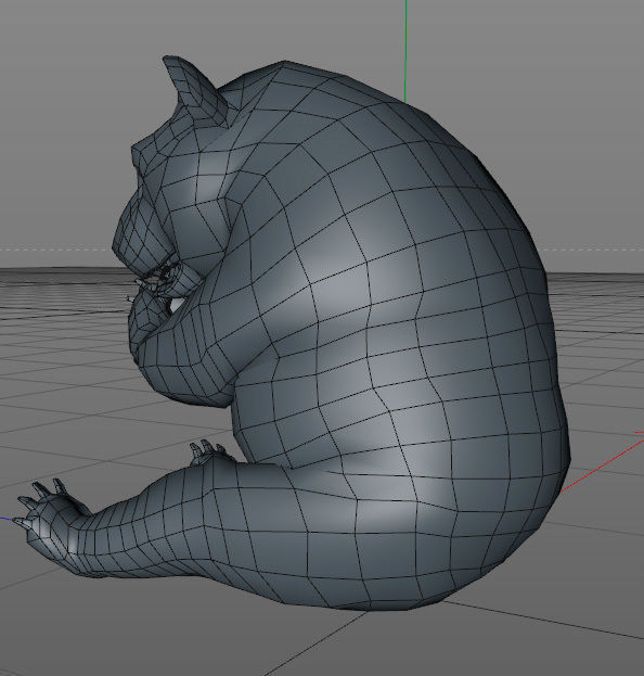 Panda or China bear Low-poly 3D model_5