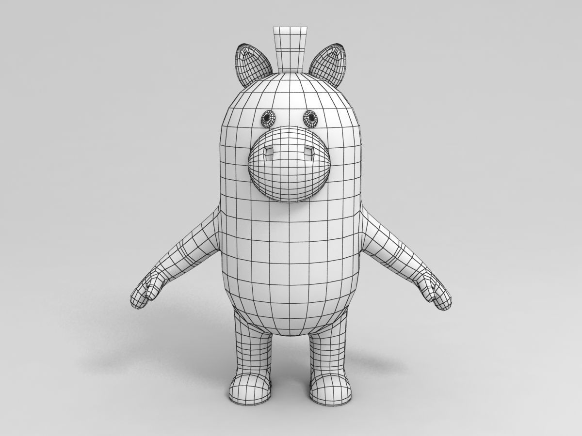 Zebra Character 3D model_6