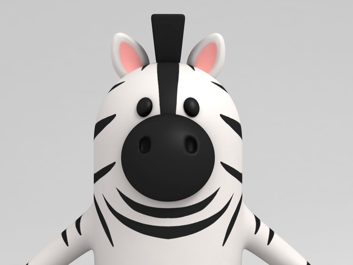 Zebra Character 3D model_5