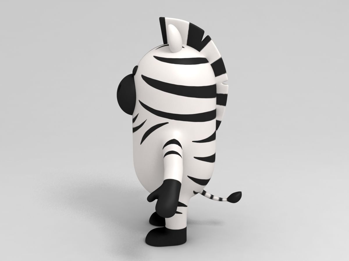 Zebra Character 3D model_2