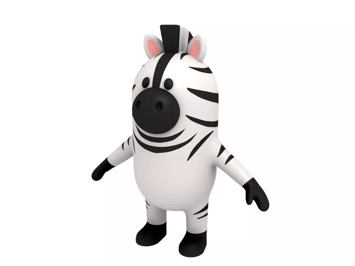 Zebra Character 3D model_0