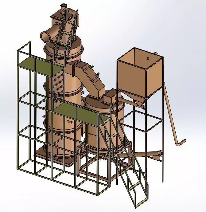 Husk furnace Free 3D model_0