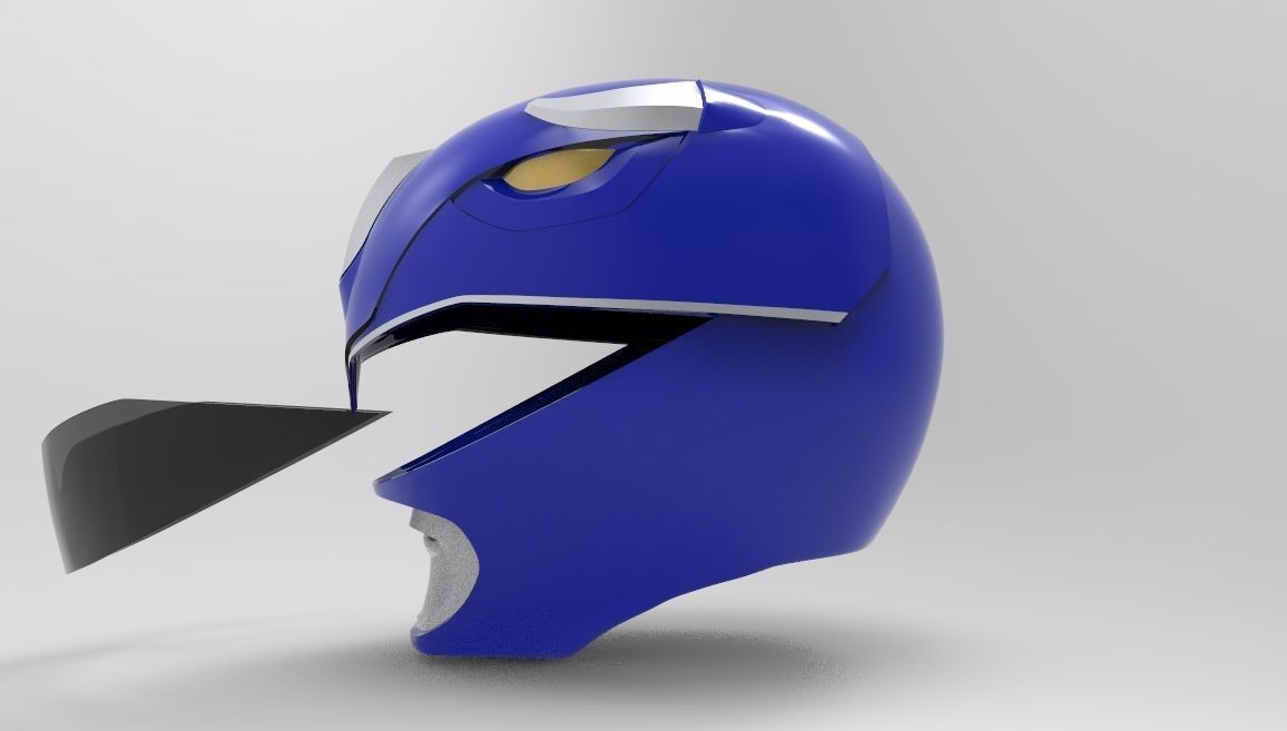 Blue Ranger Helmet from MMPR for 3D Printing 3D print model_4