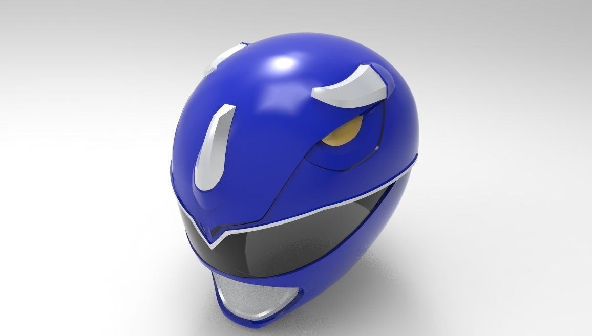 Blue Ranger Helmet from MMPR for 3D Printing 3D print model_7