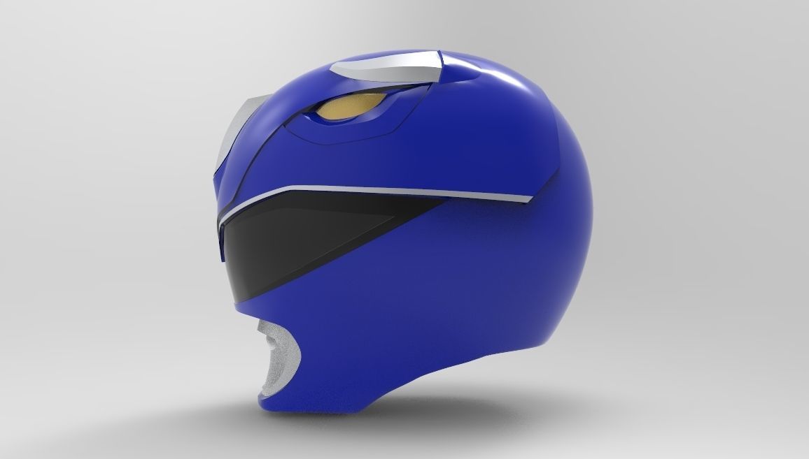 Blue Ranger Helmet from MMPR for 3D Printing 3D print model_3