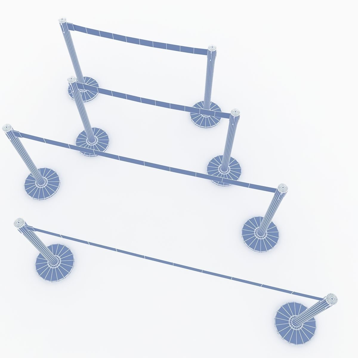 Airport Stanchions 3D model_5