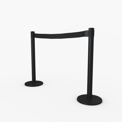 3D Airport Stanchions Black Short 3D model