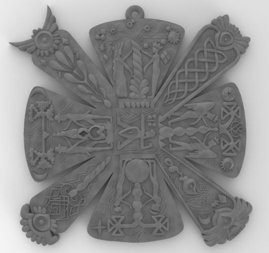 Slavic cress - amulet 3D print model