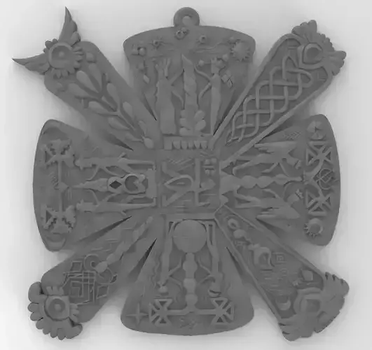 Slavic cress - amulet 3D print model