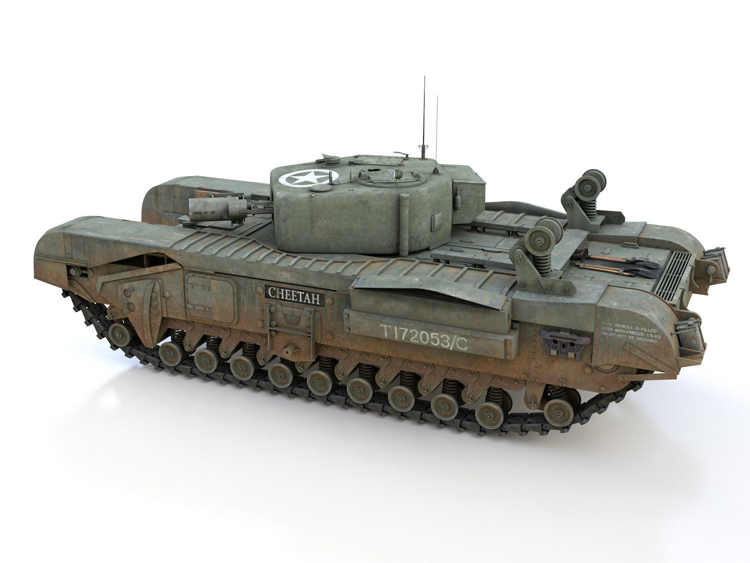 Churchill MK IV AVRE - Cheetah 3D model_3
