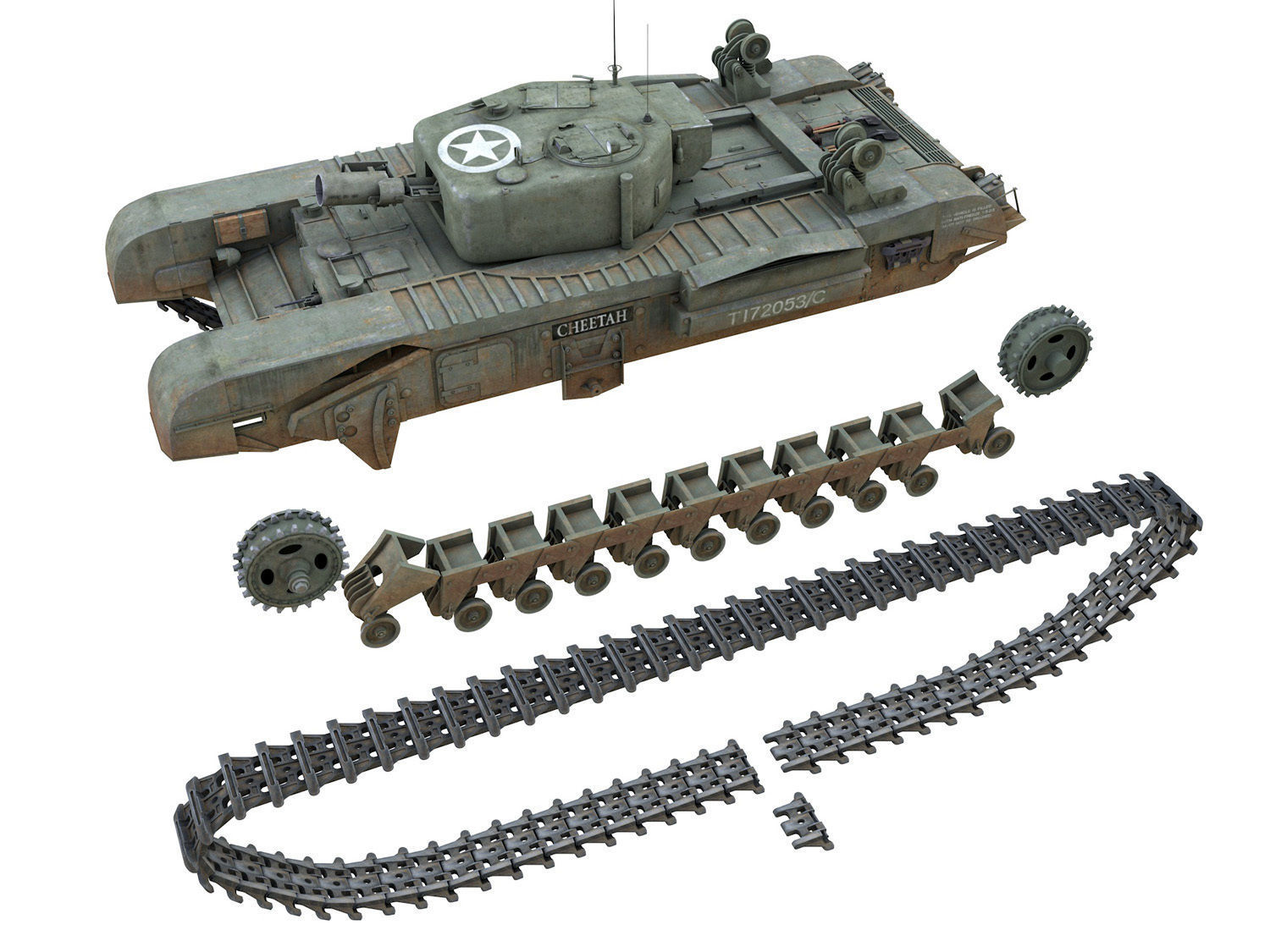 Churchill MK IV AVRE - Cheetah 3D model_11