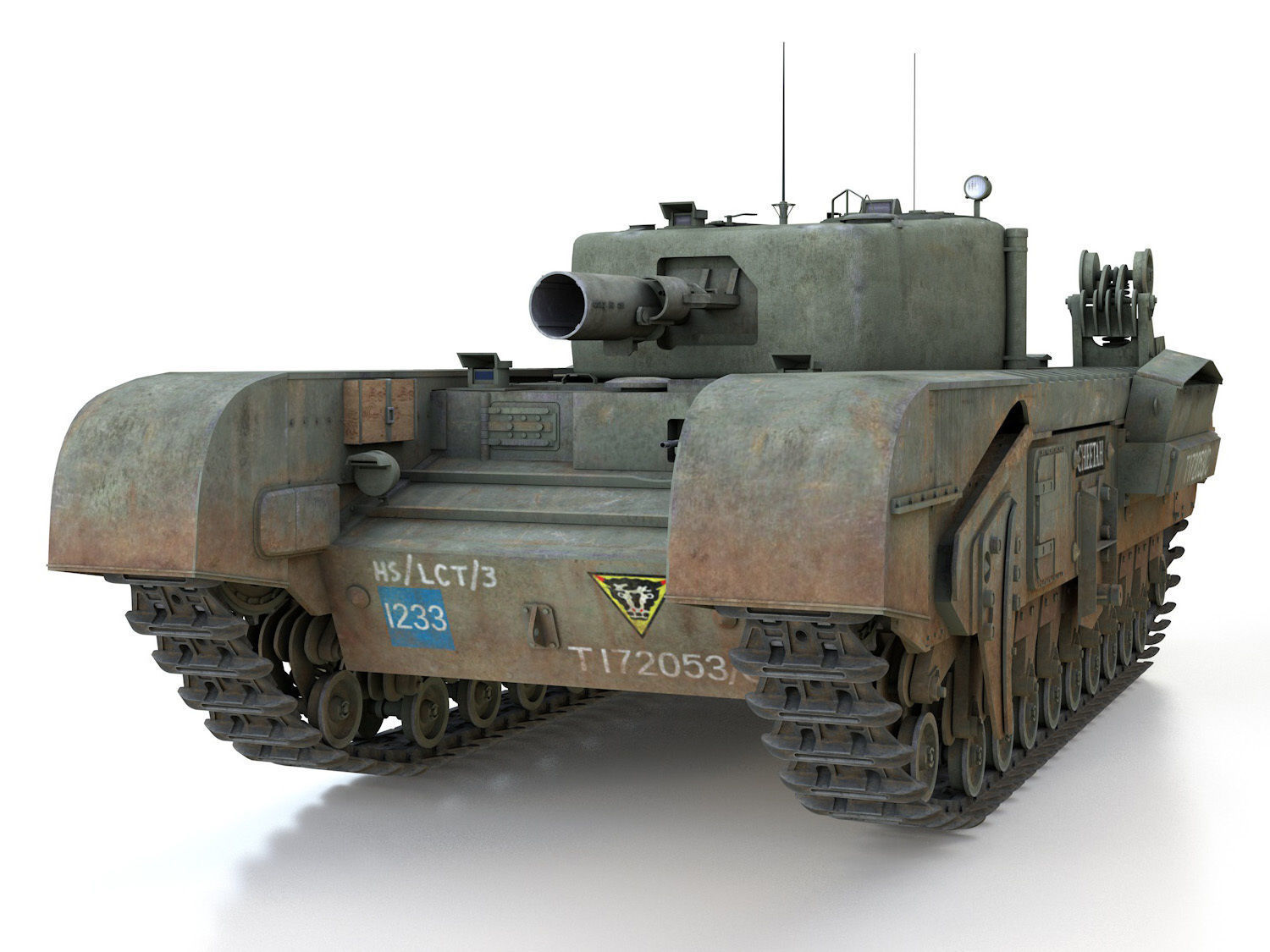 Churchill MK IV AVRE - Cheetah 3D model_1