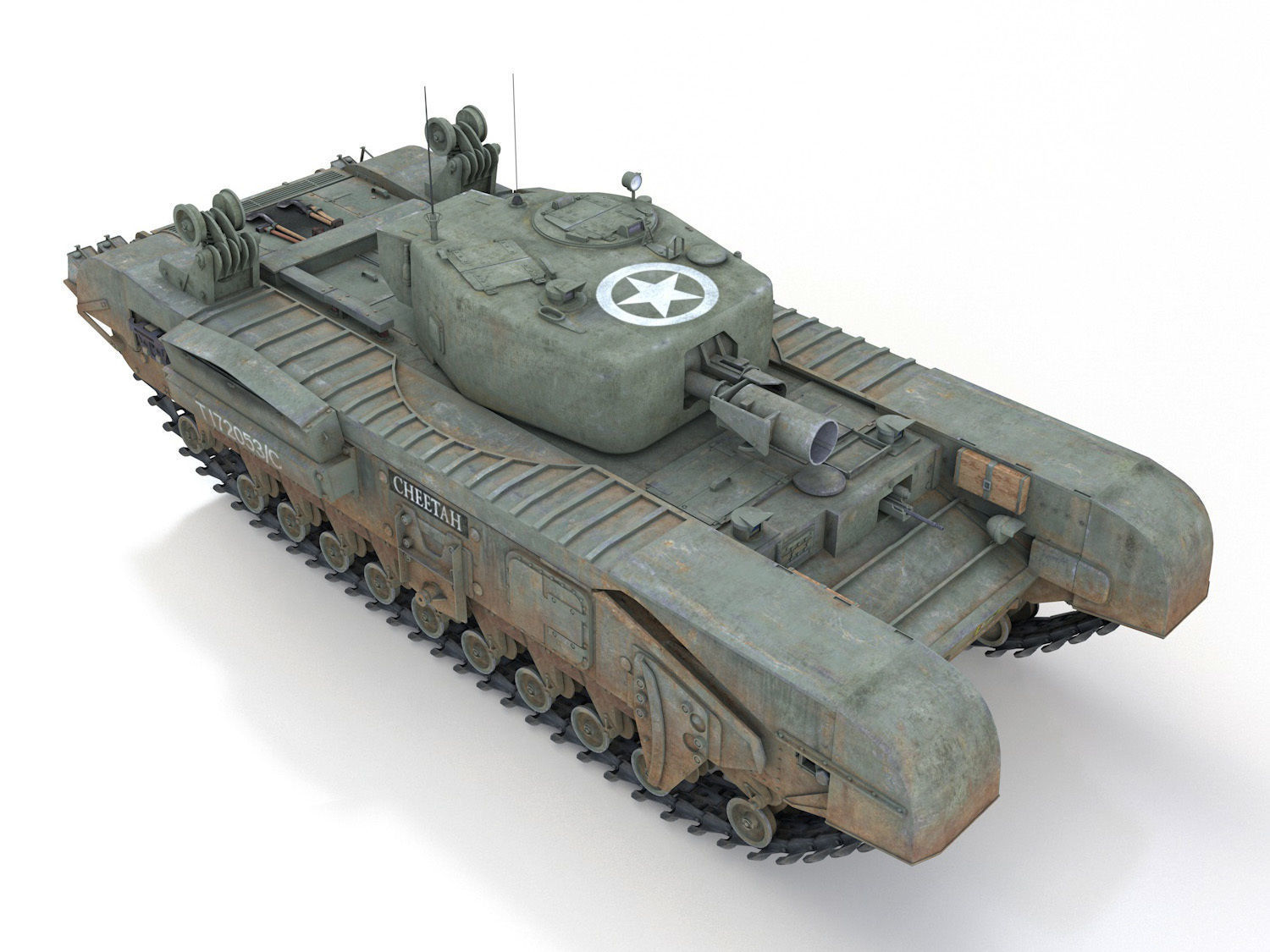 Churchill MK IV AVRE - Cheetah 3D model_7