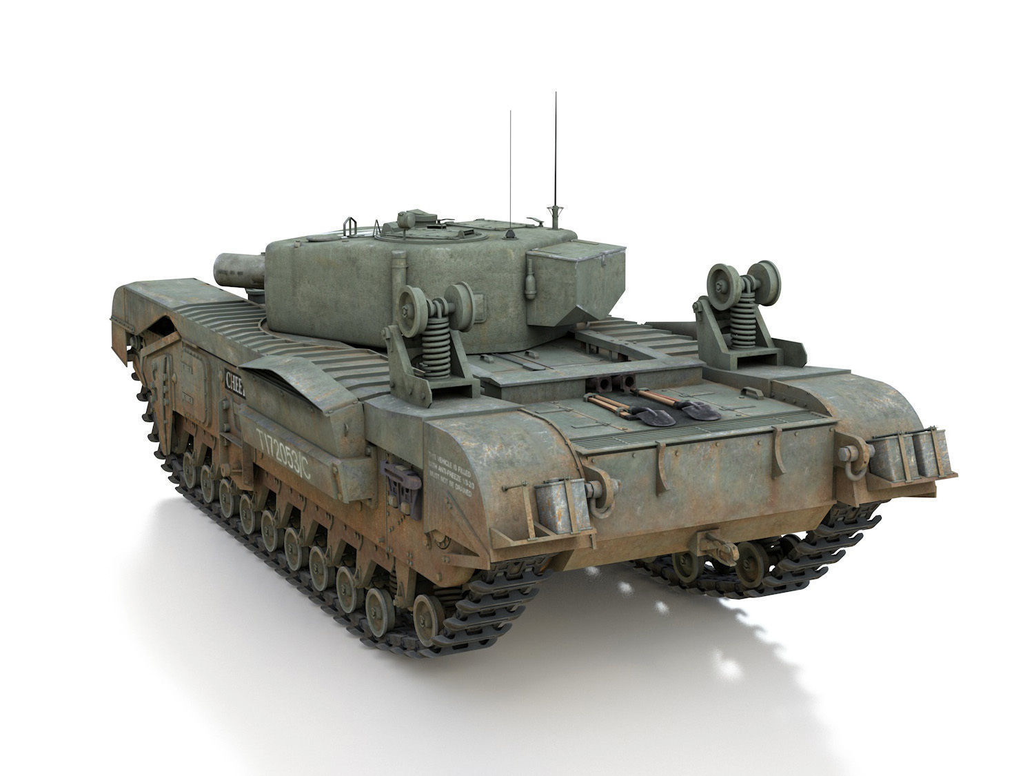 Churchill MK IV AVRE - Cheetah 3D model_4
