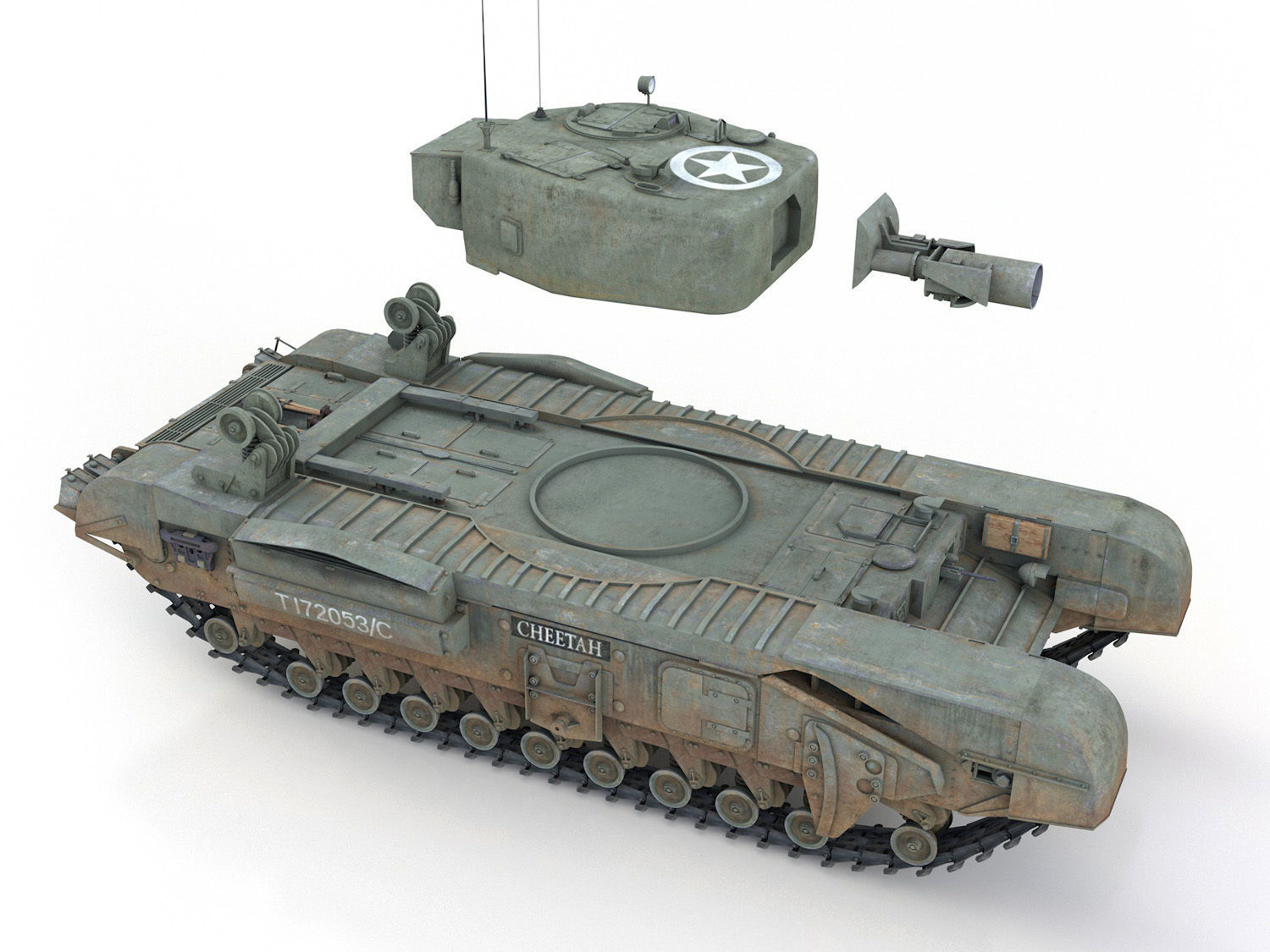 Churchill MK IV AVRE - Cheetah 3D model_9