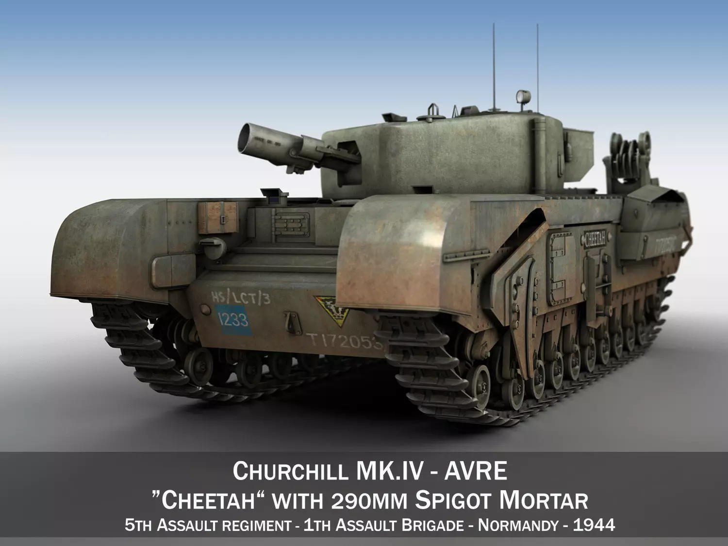 Churchill MK IV AVRE - Cheetah 3D model_0