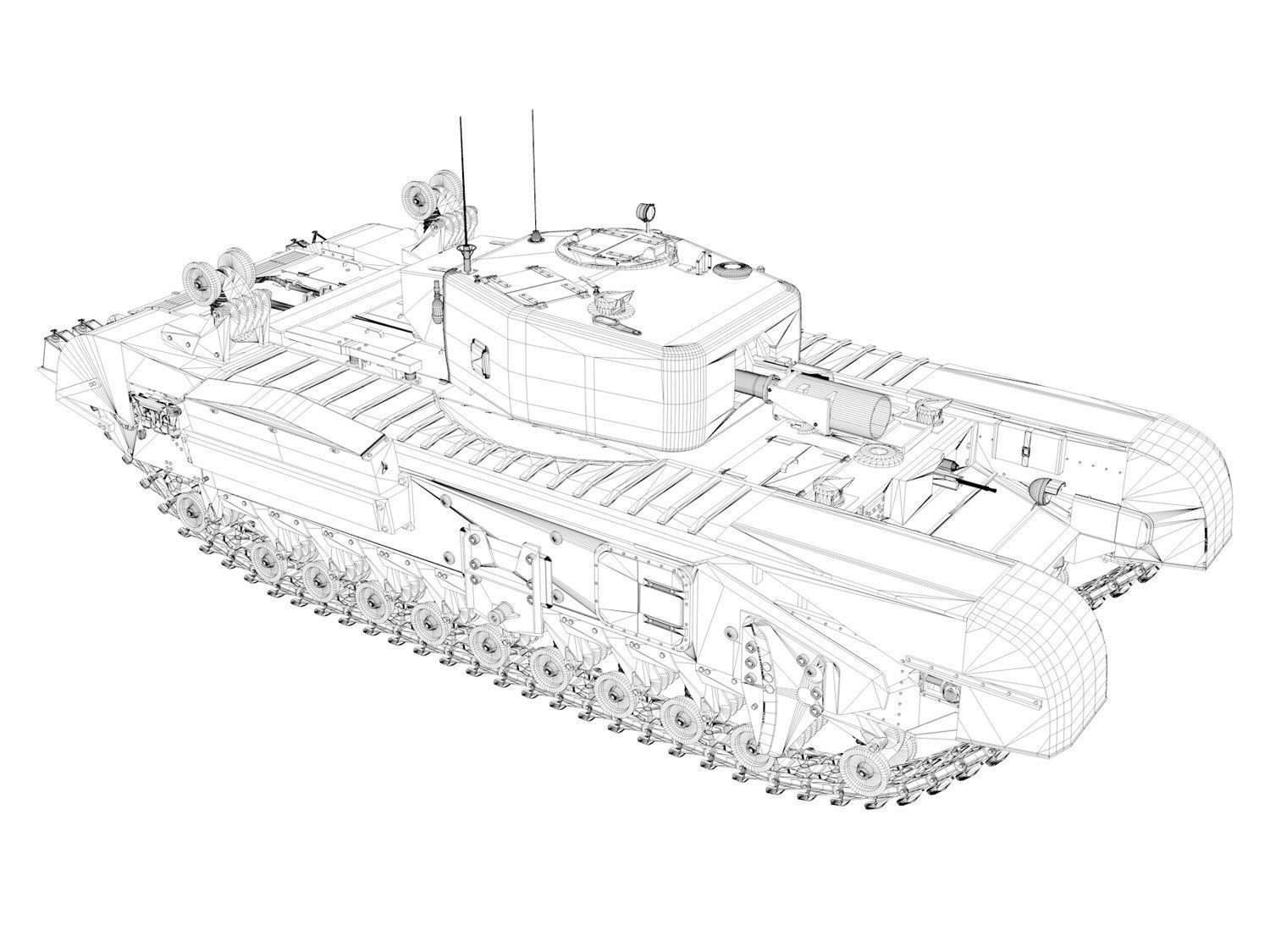 Churchill MK IV AVRE - Cheetah 3D model_12