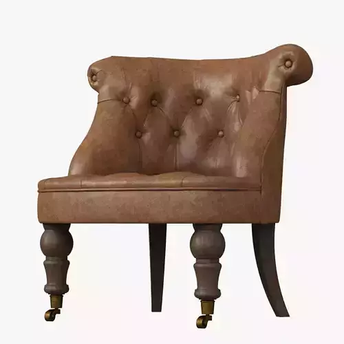 Restoration Hardware  Sophie Tufted Leather Slipper Chair Low-poly 3D model