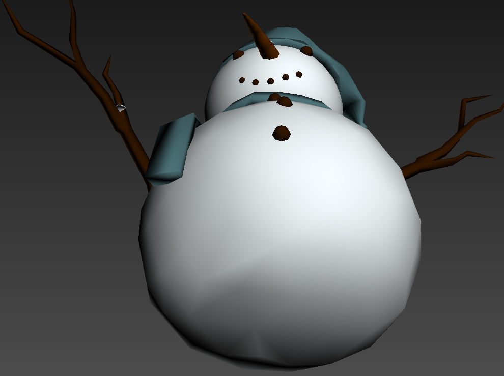 Snow Man 3D model_5