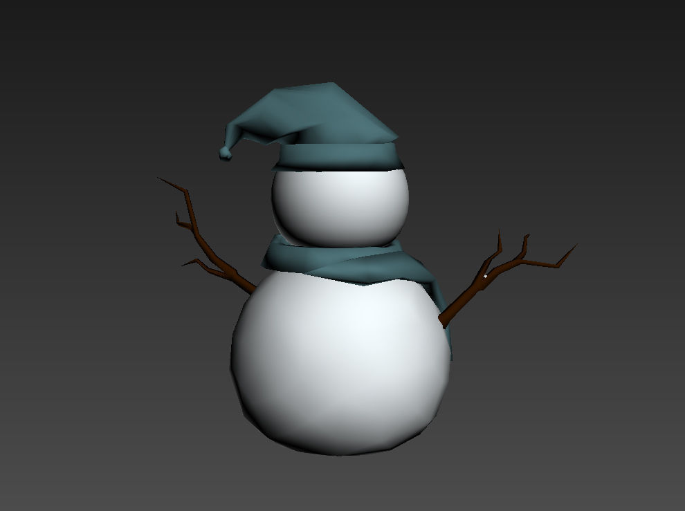 Snow Man 3D model_2