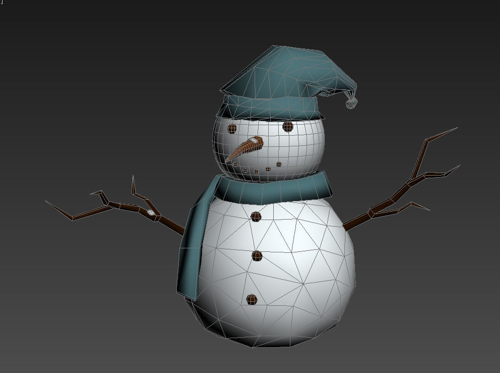 Snow Man 3D model_7