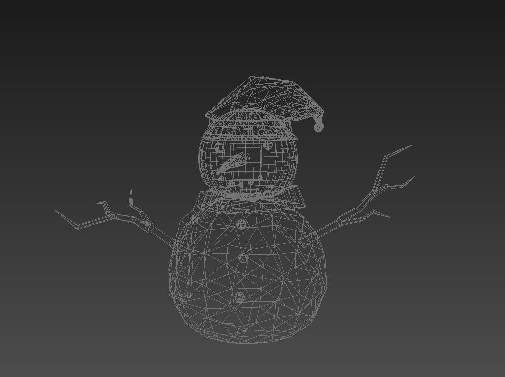 Snow Man 3D model_9